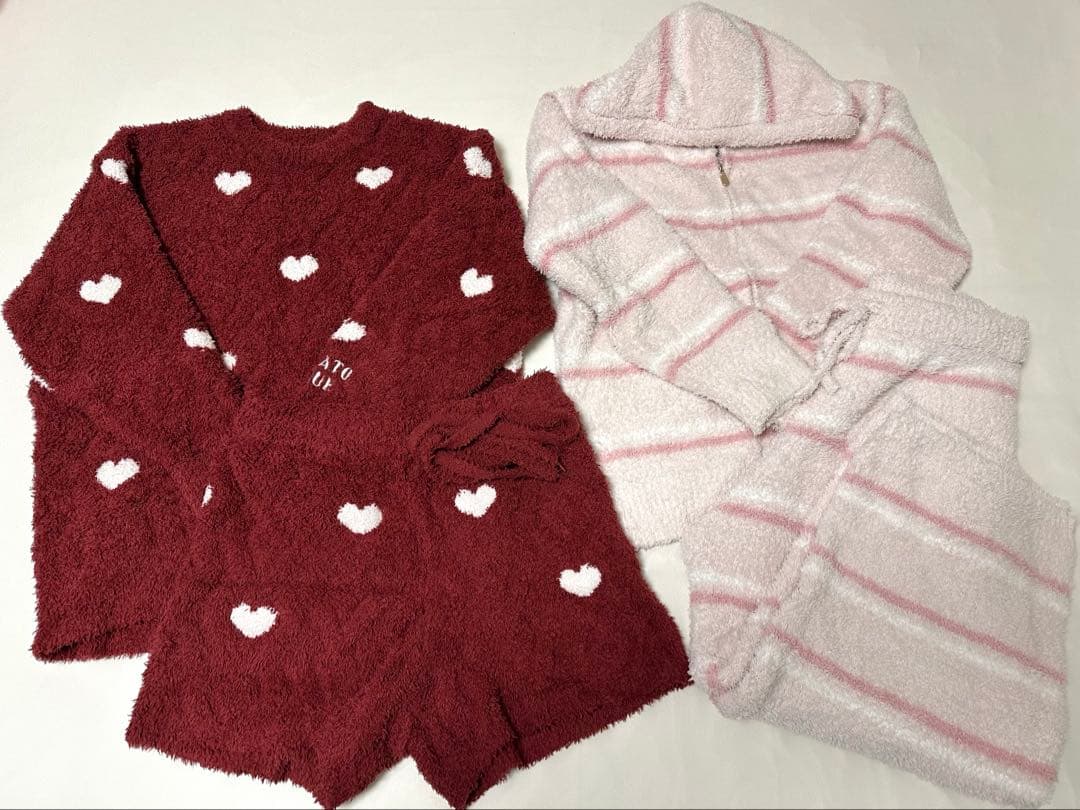 ジェラートピケ　ハートアラン　福袋　もこもこルームウェア　まとめ売り 新品 ジェラートピケ ハートアランプルオーバー&ロングパンツ上下