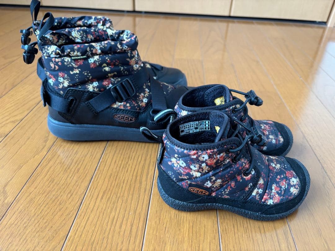 【美品】KEEN 防水ブーツ　23.5cm 16cm セット　親子コーデ