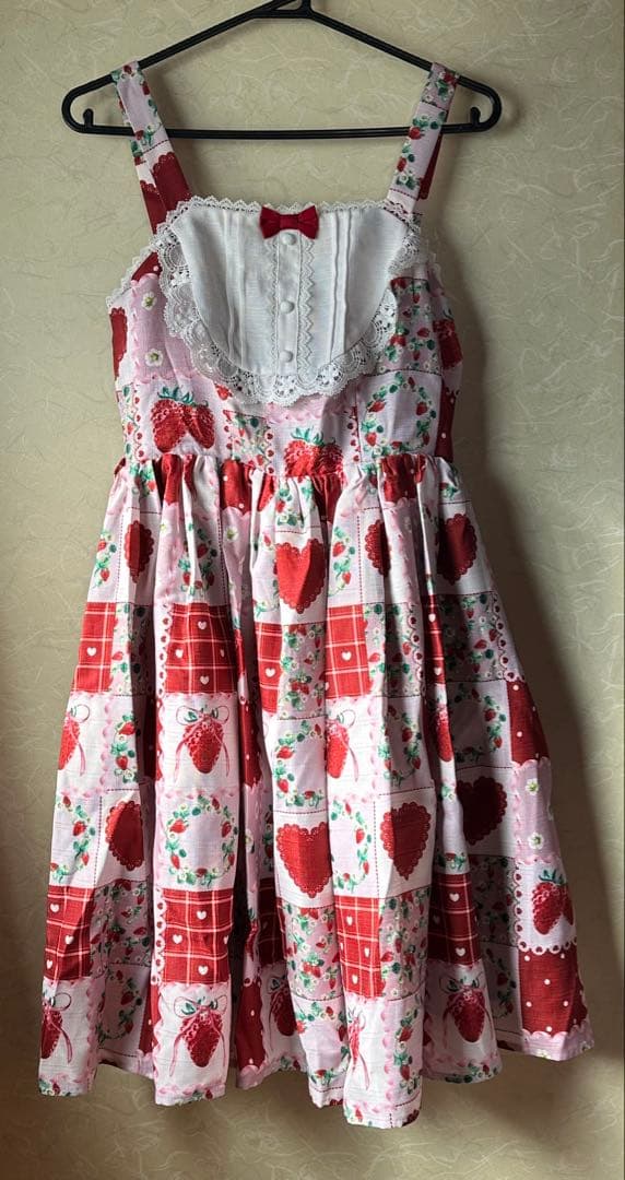 【中古】axes femme kawaii　ハピネスベリー ジャンスカ ピンク