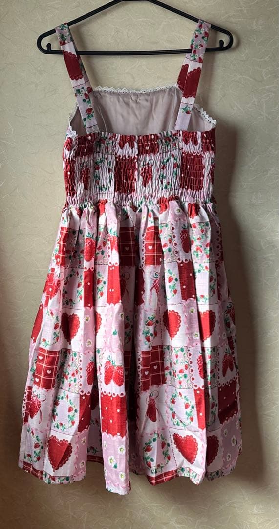 【中古】axes femme kawaii　ハピネスベリー ジャンスカ ピンク