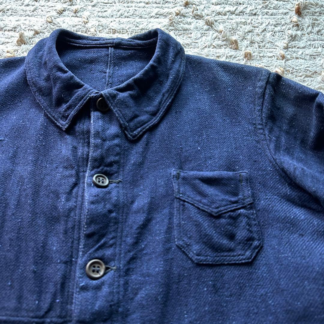 french indigo linen コットン メティス フレンチカバーオール - メルカリ