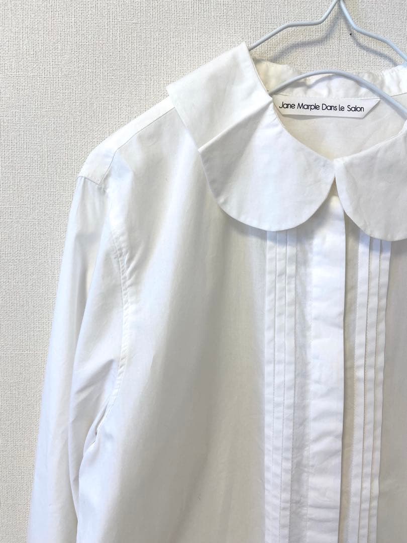 ジェーンマープル ドンルサロン ブラウス 白 Jane Marple Dans le Salon / グレープエンブロイダリーカラーブラウス