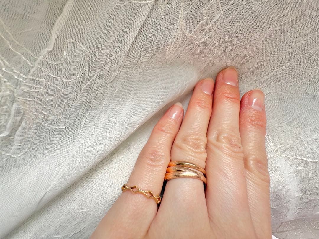 ete k10 ミル打ちひし形◇ピンキーリング 3号 透かし菱形◇リング