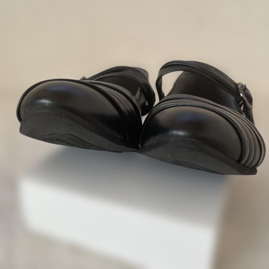 極美品】アシックスPedala ストラップ シューズ 黒 コンフォート 23