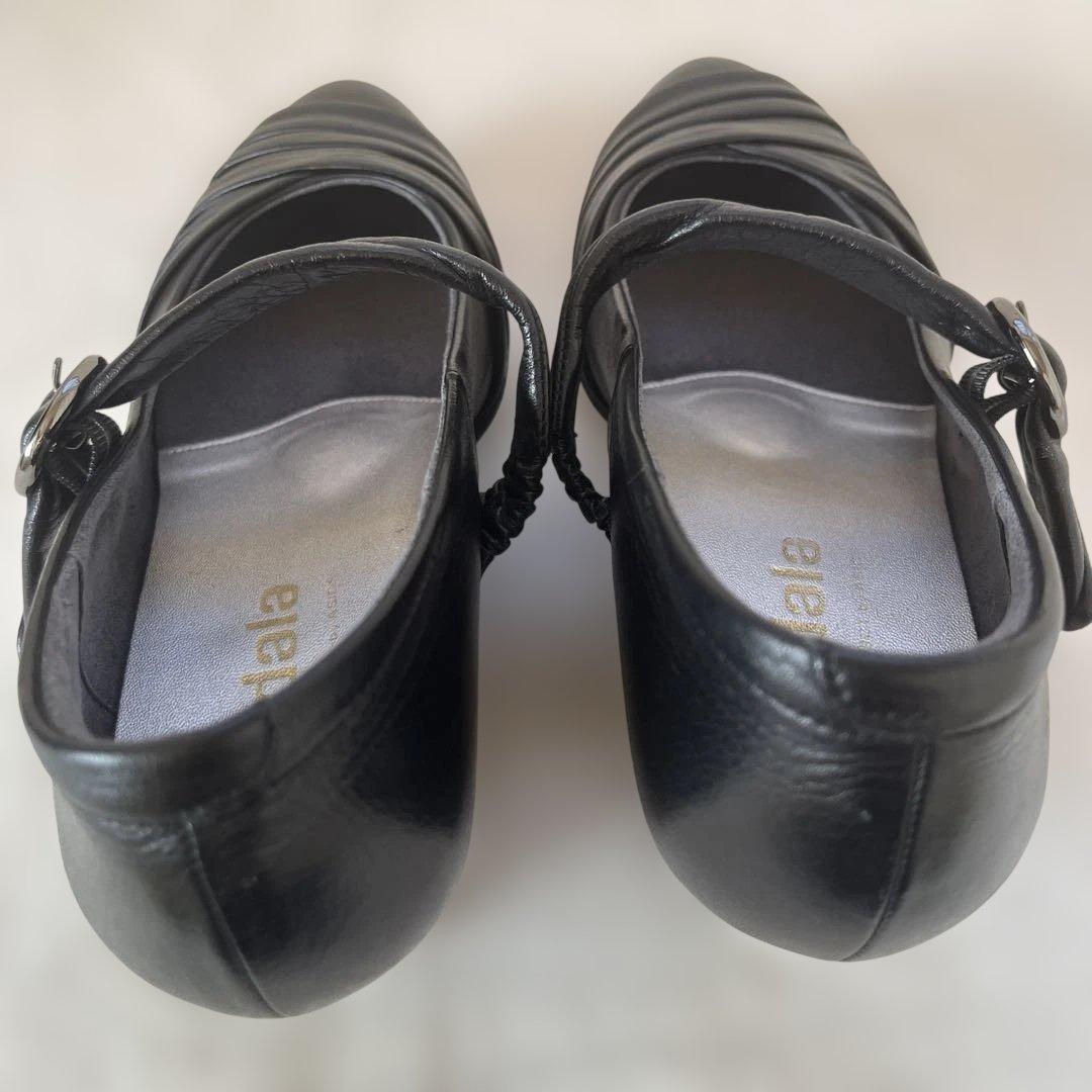 極美品】アシックスPedala ストラップ シューズ 黒 コンフォート 23