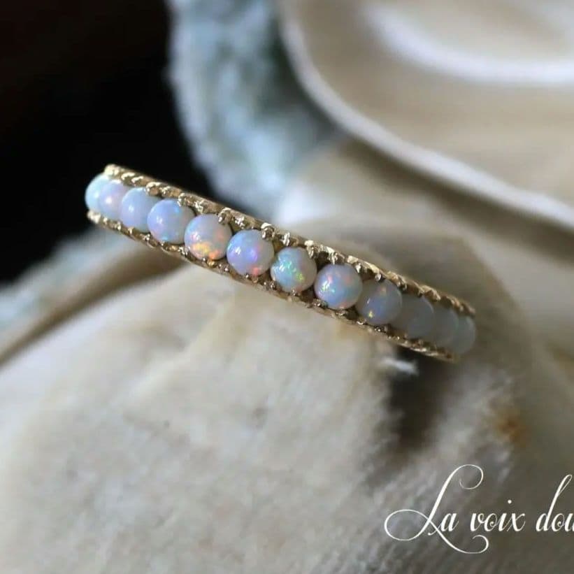 レア！アンティーク K14 オパール フルエタニティリング/フランス