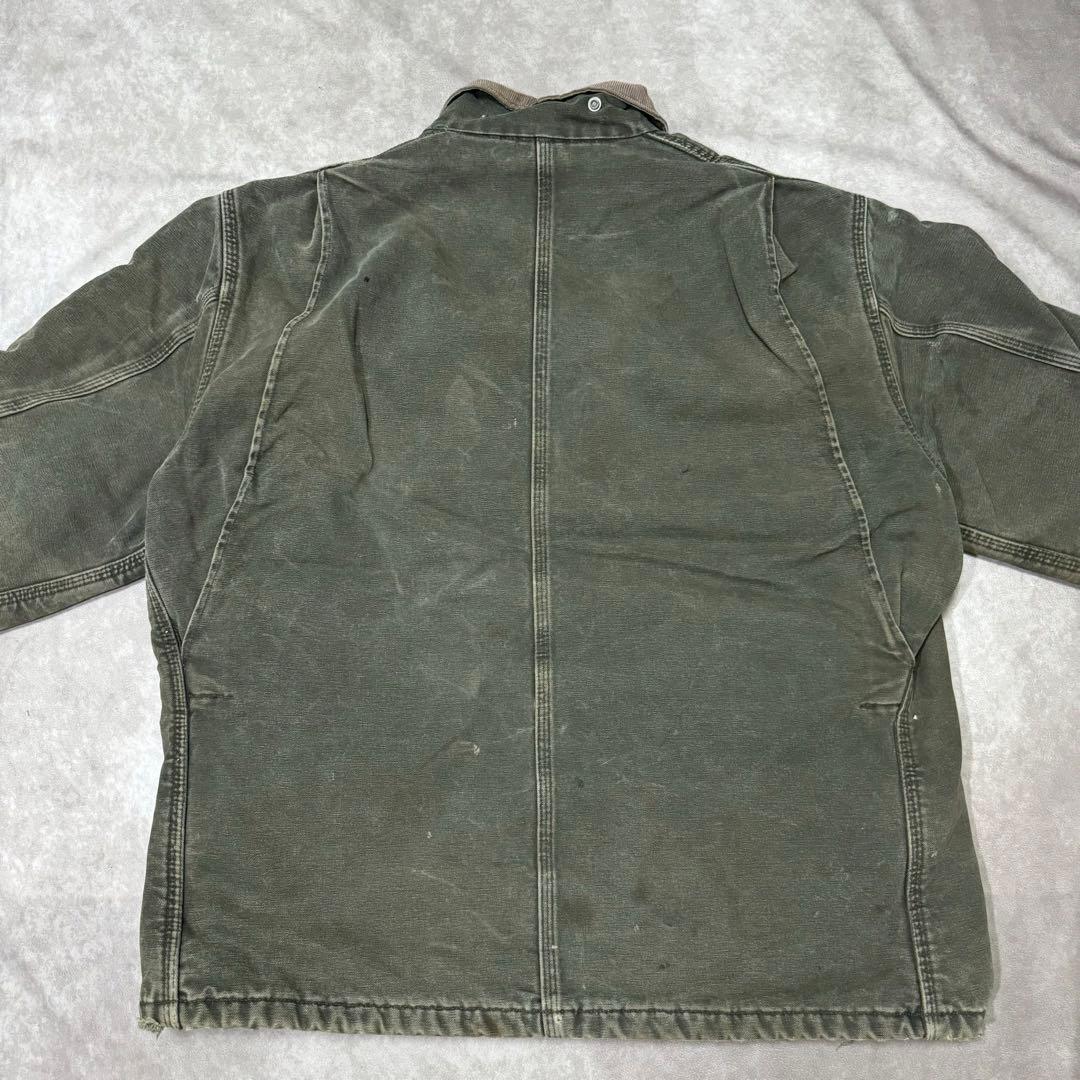 カーハート ミシガンチョアコート 企業ロゴ モスグリーン CO2 MOS