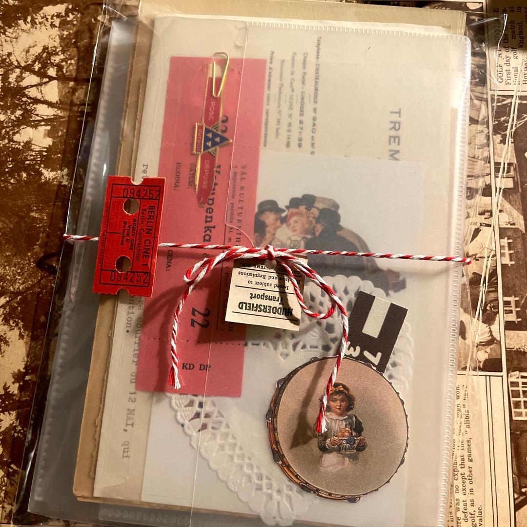 ヴィンテージ ジャンクジャーナル 紙モノ 素材 詰め合わせファイル13