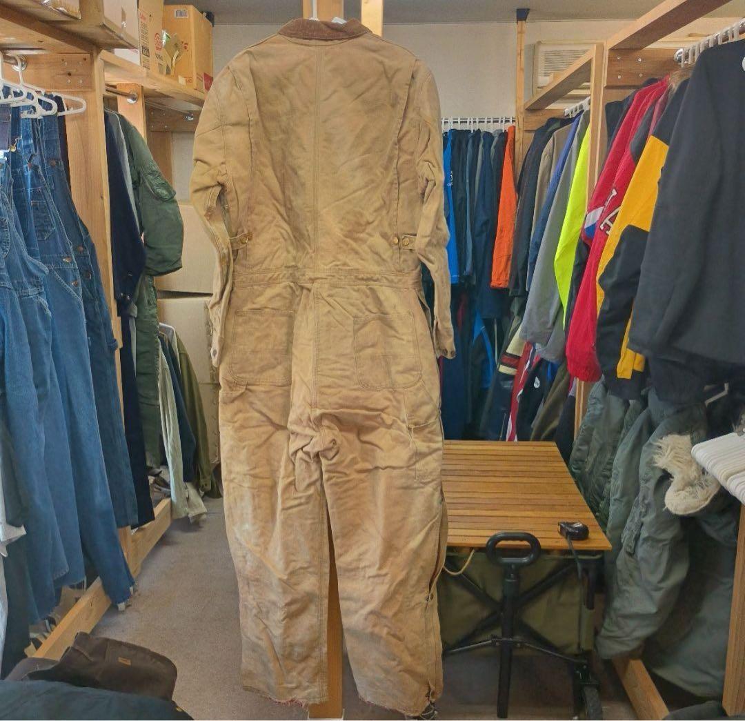 80´sUSAビンテージカーハート中綿ダック地オールインワンつなぎ100周年