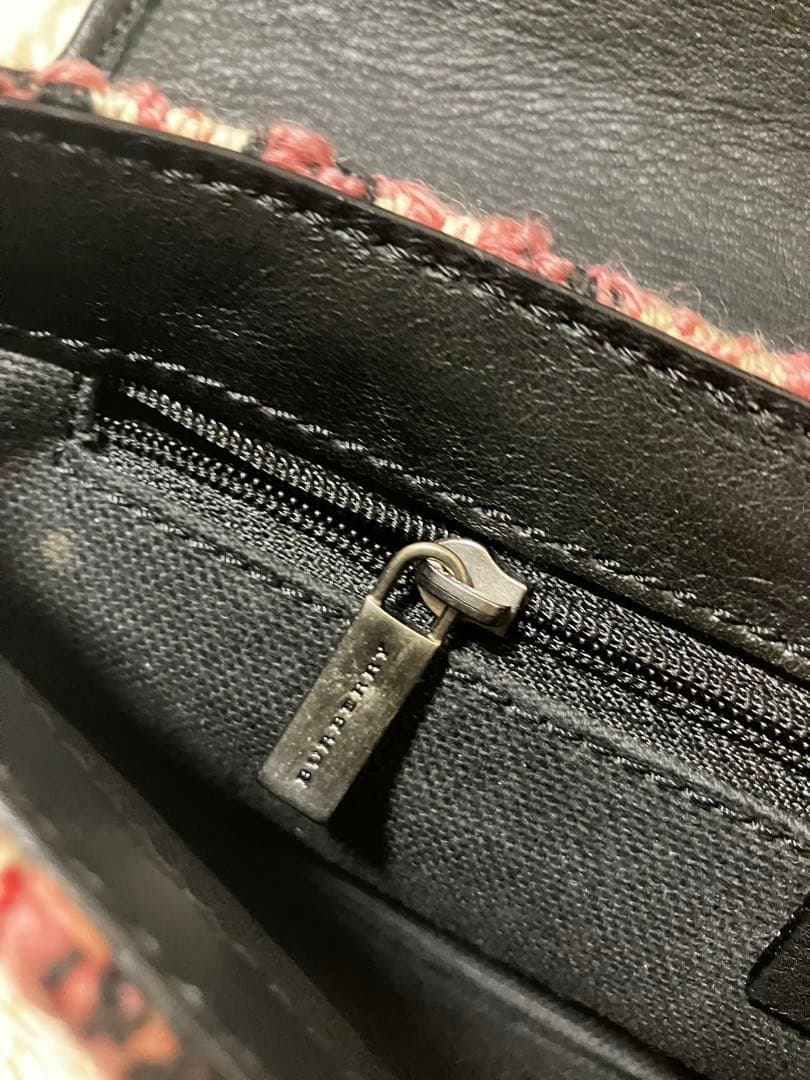 鍵付き　バーバリーロンドン　ノバチェック　ツイード　クラッチバッグ　ピンク