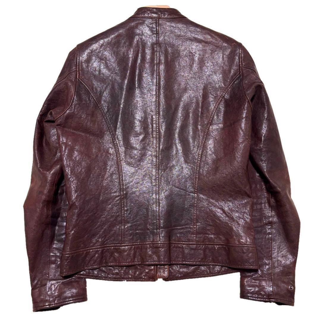✨激シブ✨PS PAUL SMITH シングルライダースジャケット 艶あり M