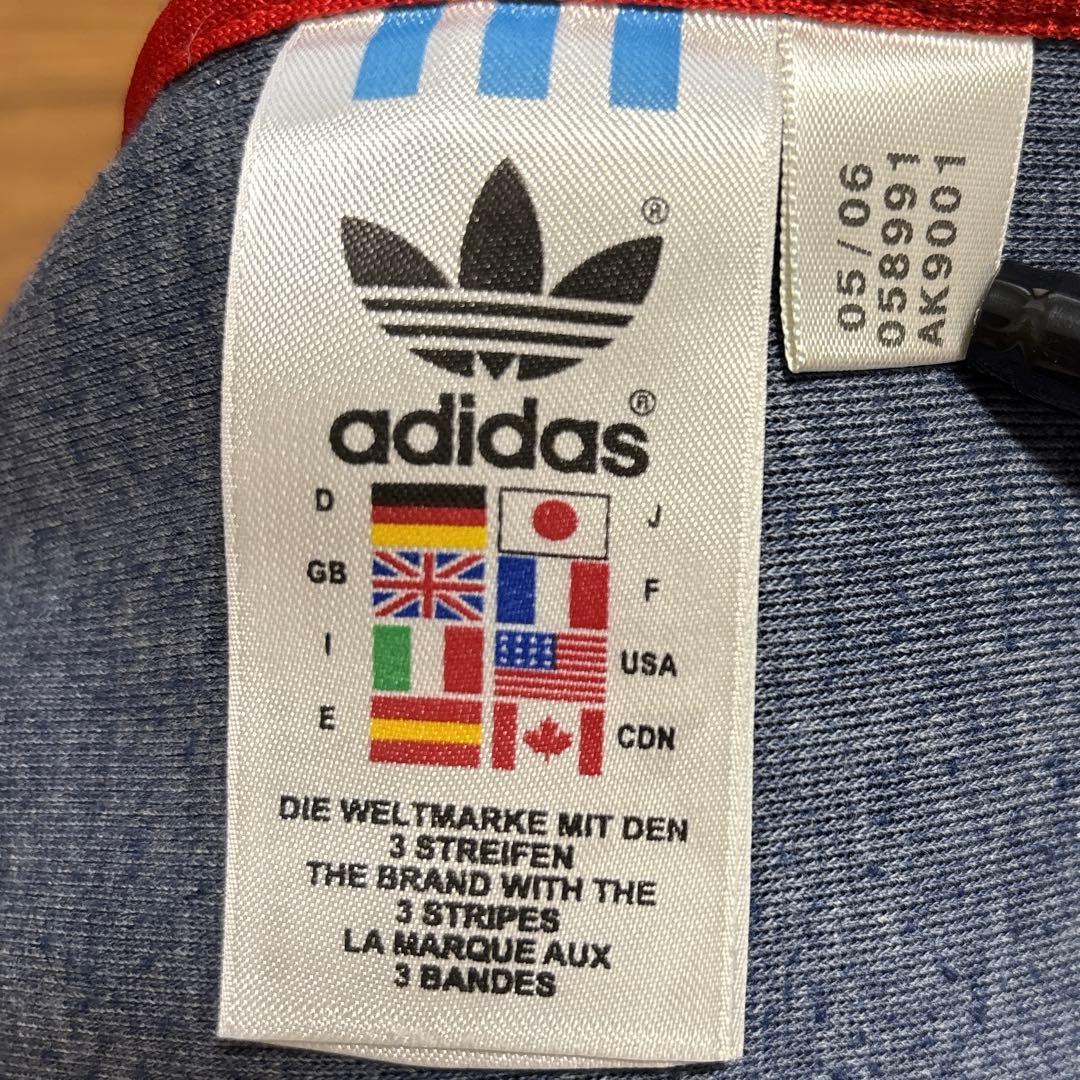 《人気》 アディダス トラックジャケット 刺繍 ビッグロゴ 立ち襟 PARIS