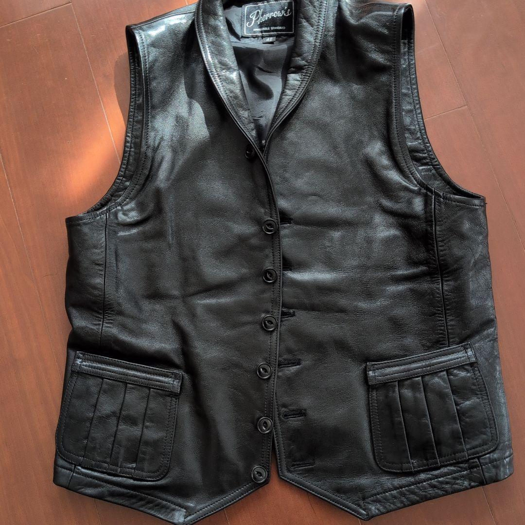 フェローズ　ホースハイド　レザーベスト ☆ヴィンテージ50's復刻モデル 高級ホースハイドレザー バイカー