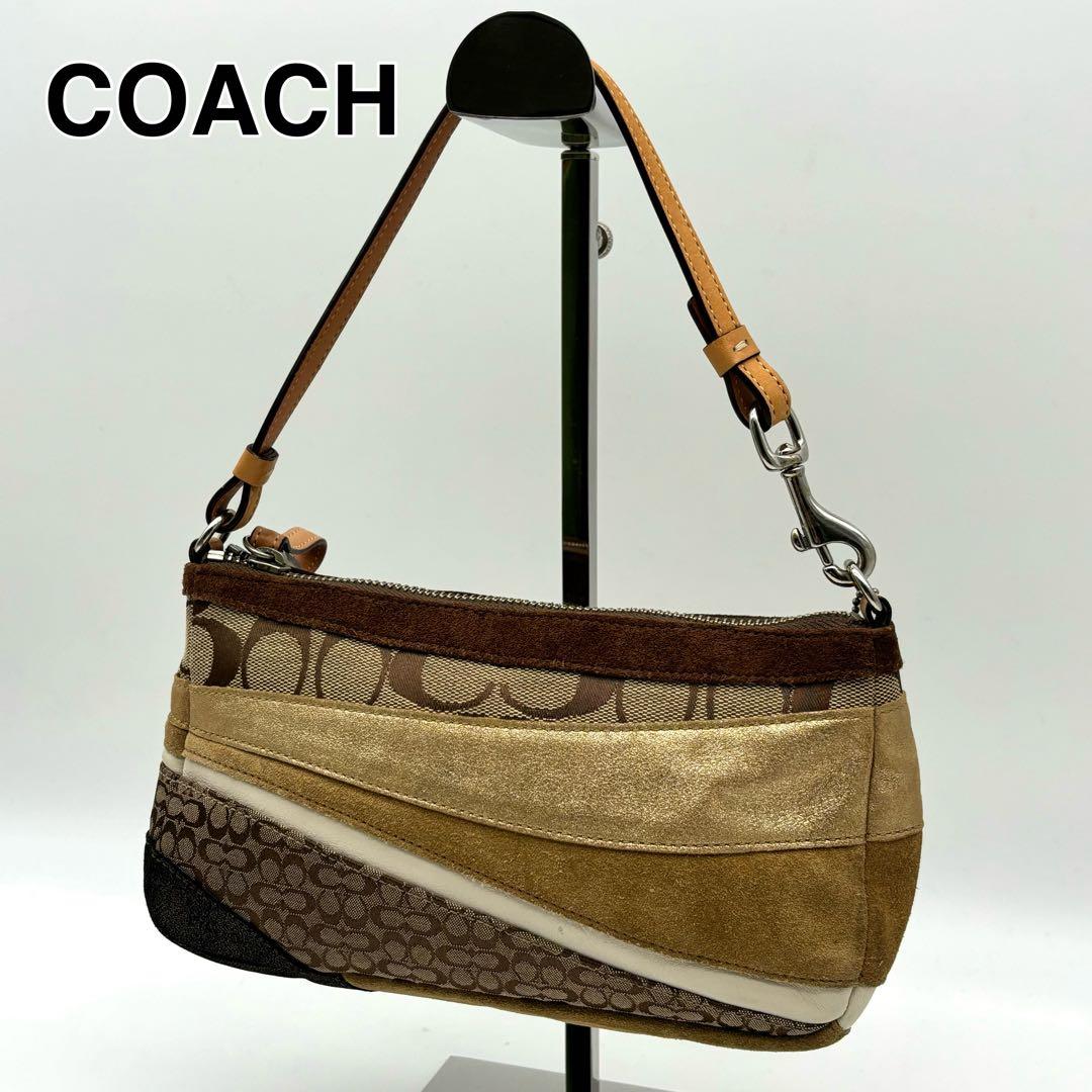 希少 COACH コーチ ミニ アクセサリーポーチ シグネチャー パッチ