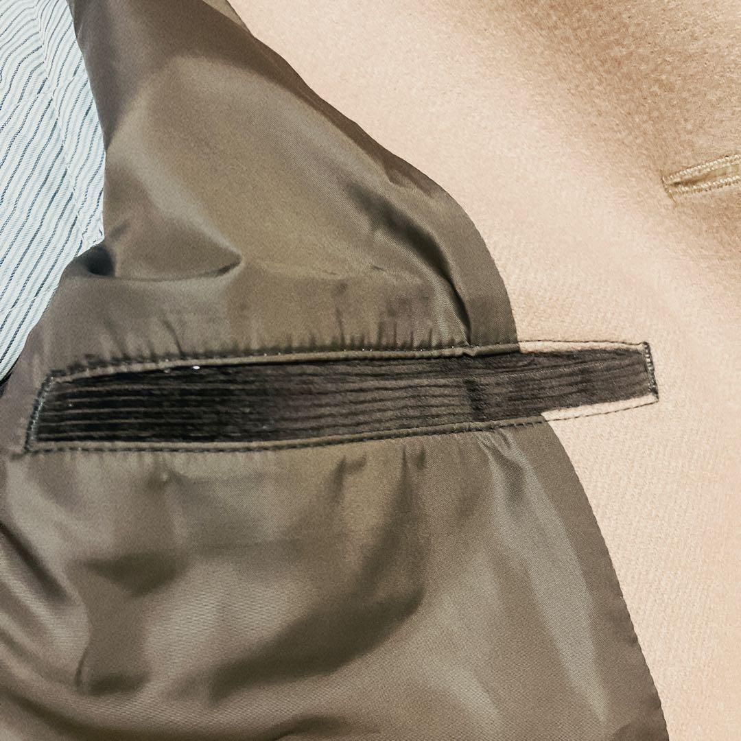 美品　シップス×ハミルトン 高級メルトンウールショートコートS キャメル