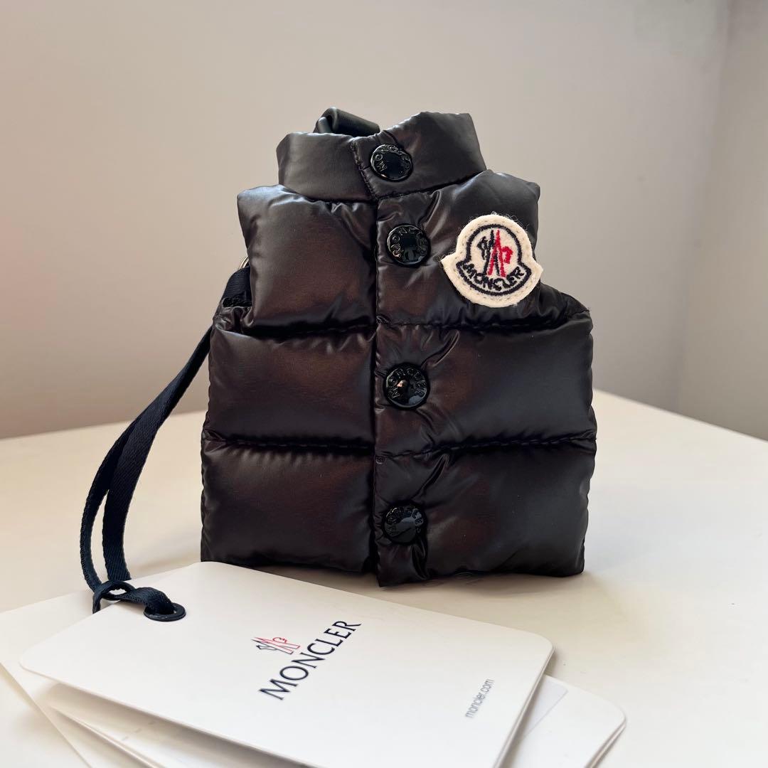 【新品未使用】MONCLER キーリング モンクレールロゴ ダウン ブラック
