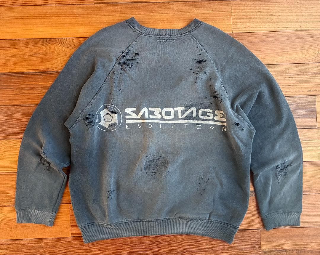 90s 初期 イタリア製 SABOTAGE ショットガン スウェット L Yahoo!オークション - 激レア 初期 希少 SABOTAGE サボタージュ ショッ