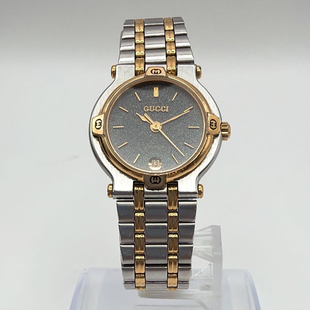 GUCCI グッチ 9000L ゴールド コンビカラー 希少 新品電池交換済