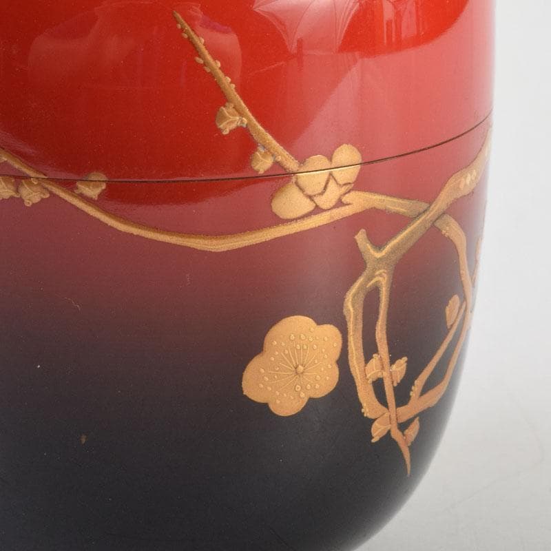 茶道具 輪島塗 正二郎作 曙梅蒔絵 棗 共布共箱 V 8852 - メルカリ