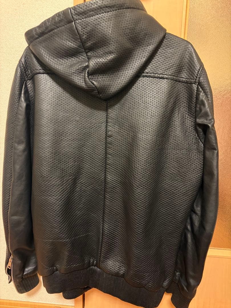 モカ様専用 ディーゼルラムレザーパーカー サイズS ディンプル柄