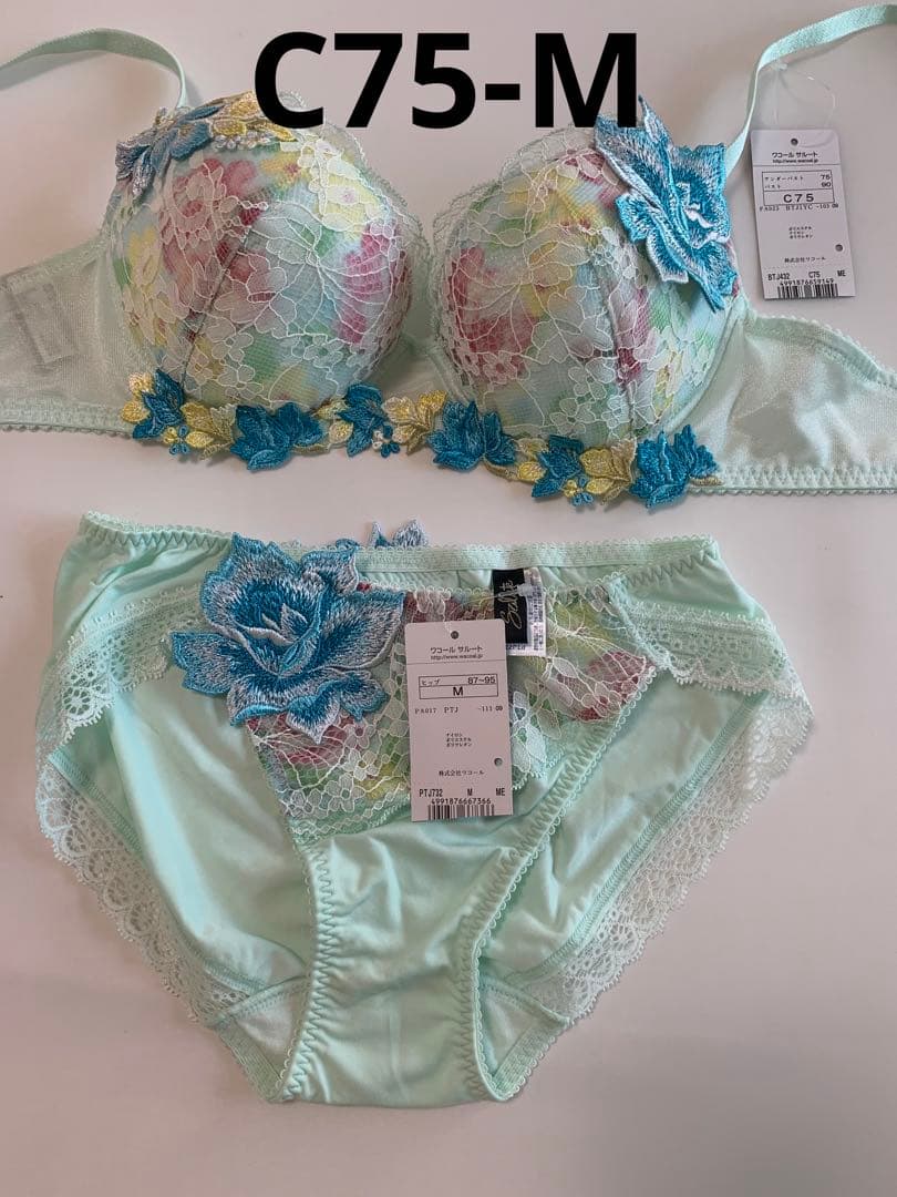 新品 ワコール サルート ブラC75/ショーツM ME - メルカリ