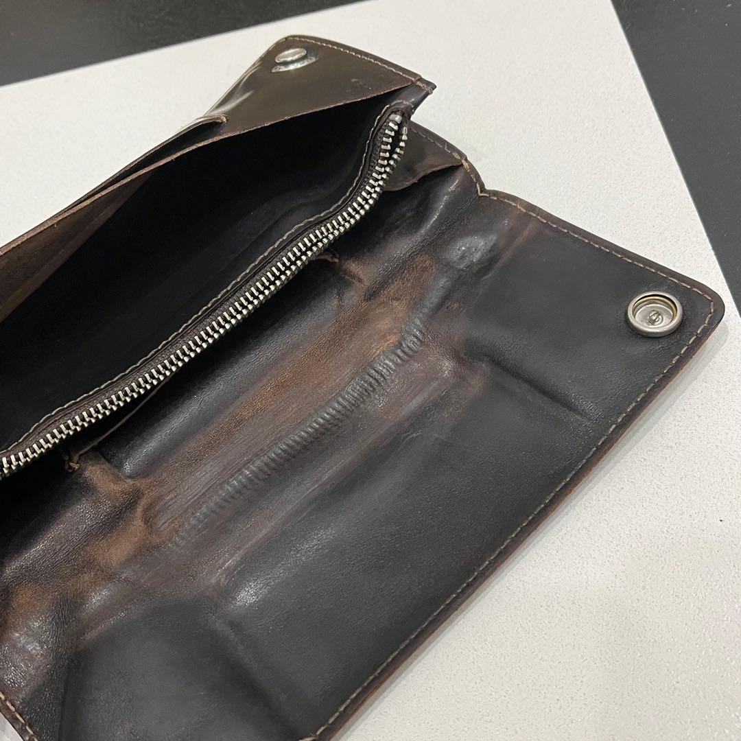 RRL ロゴ レザー トラッカー ウォレット チェーン 長 財布 ラルフ