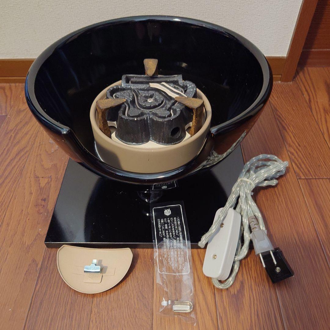 野々田商店 茶道用 風炉型電熱器 真塗 未使用 保管品 箱・香焚き・風炉