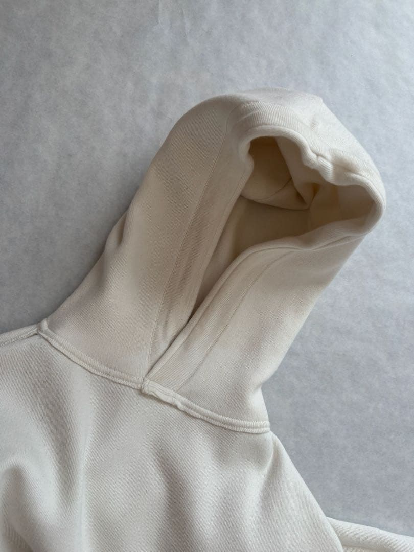 定番】CABAN コットンカシミヤ プルオーバーパーカー S ホワイト