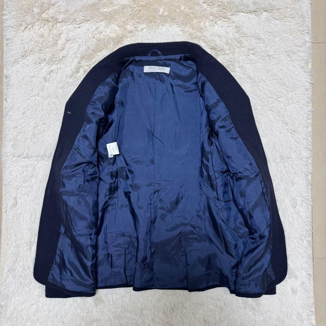 朱*9様 希少✨ archive miu miu ショートコート ウールジャケッ - メルカリ