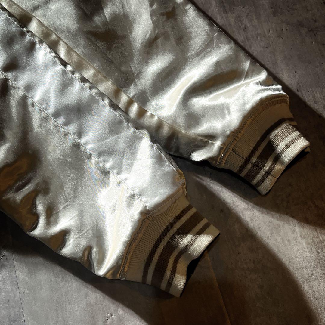 Schott ショット別珍 龍 刺繍 リバーシブル サテン スカジャン L