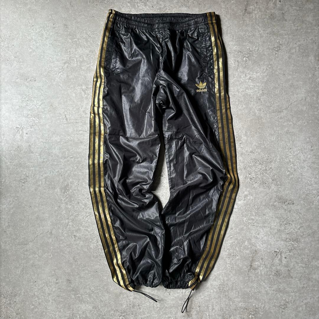 adidas ATP復刻 ナイロンジャケット セットアップ 黒×金 Lサイズ