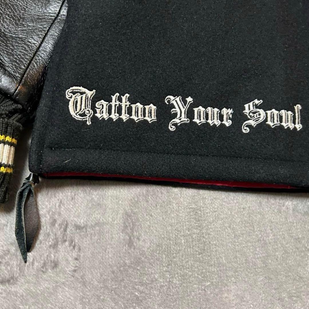 archive【Run&Guns】刺繍スタジャン/ファラオコート/Y2K/袖革◎