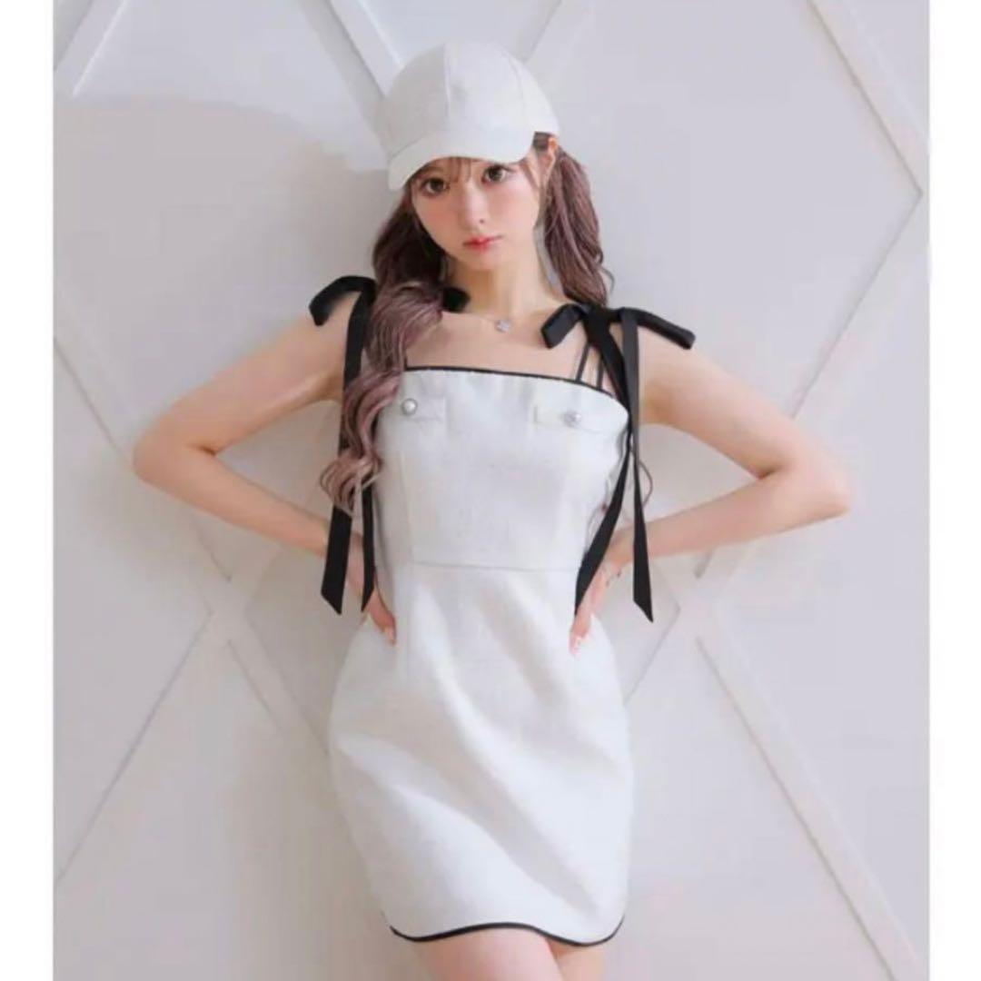 M me eme エムミーエメ ワンピース ドレス ツイードワンピース - メルカリ