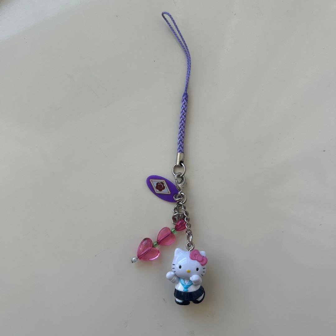 ハローキティ 夕陽丘高校限定 ストラップ 超レア ハローキティ 大阪