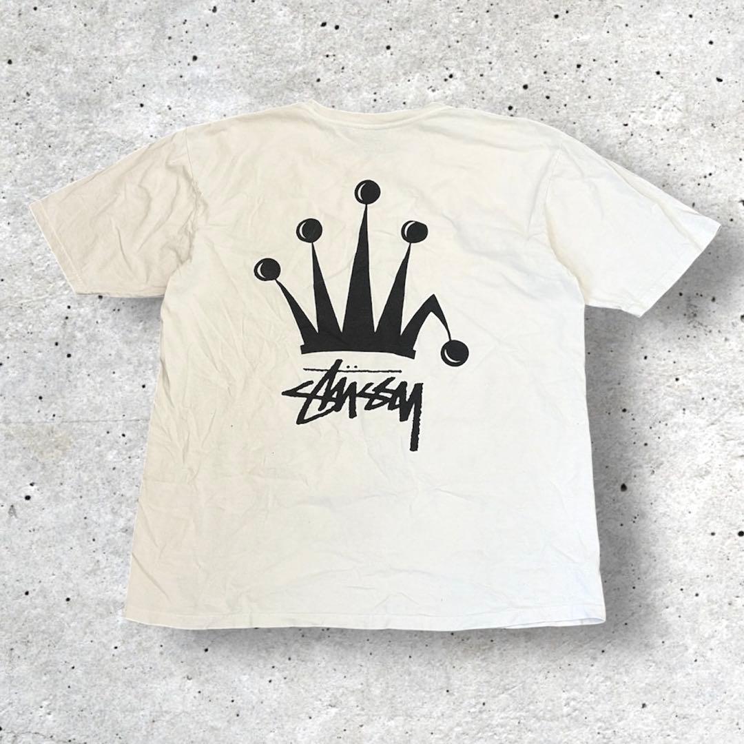 STUSSY ステューシー ロゴ 王冠 リーガル クラウン 半袖 Tシャツ L