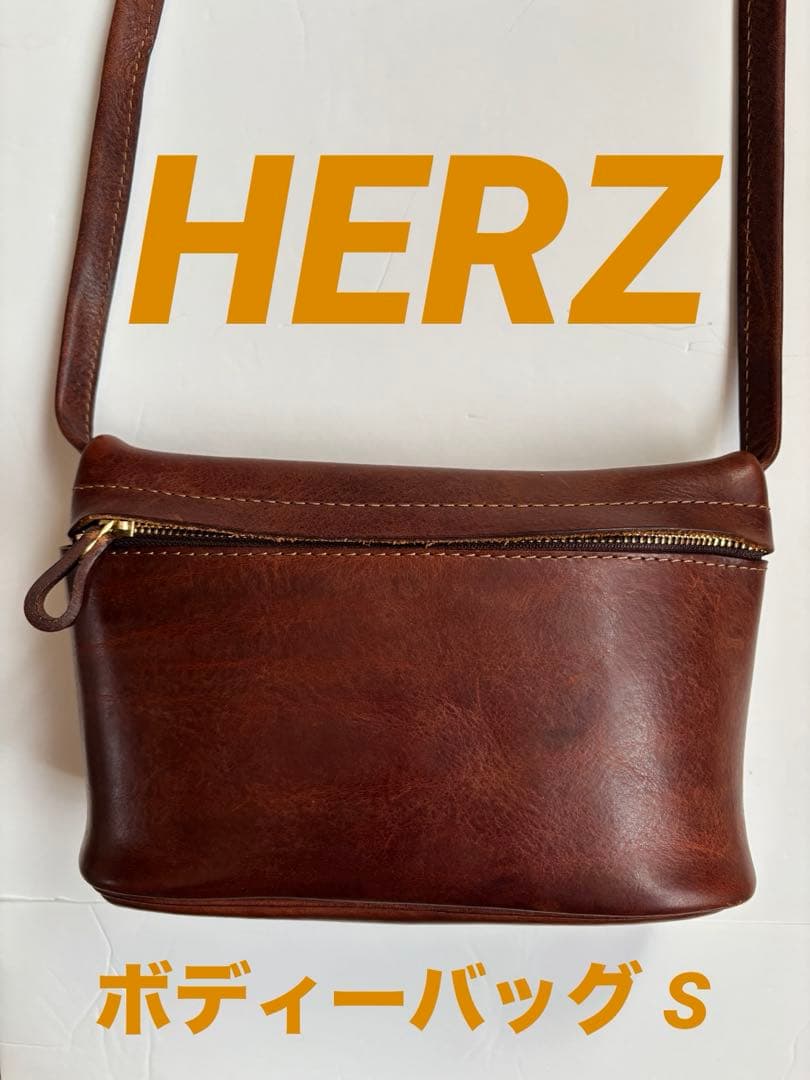 HERZ ヘルツ Organ ボディーバッグ アンバー ブラウン レザー - メルカリ