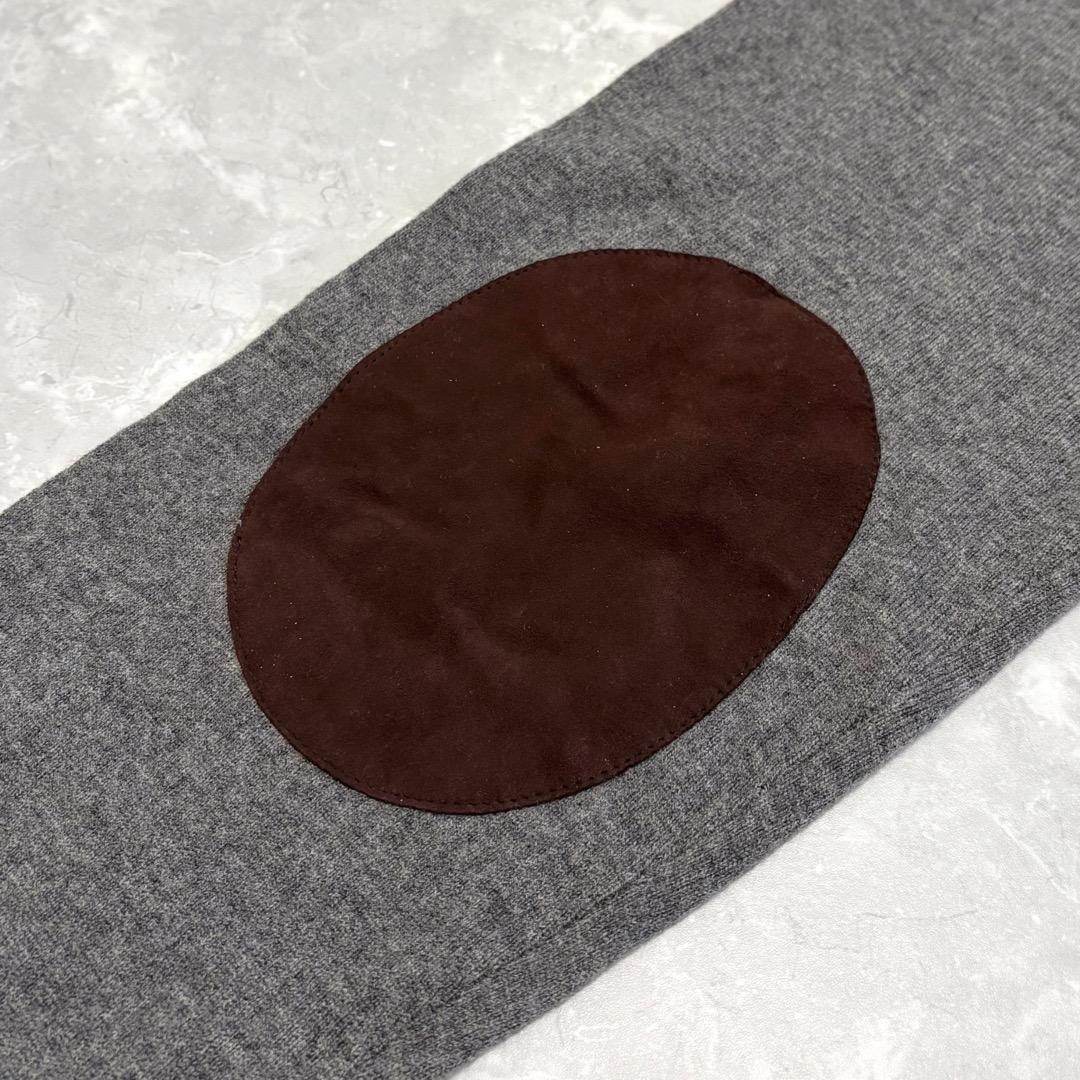 未使用　ポロ ラルフローレン　ウール　エルボーパッチ　ロゴ刺繍　カーディガン