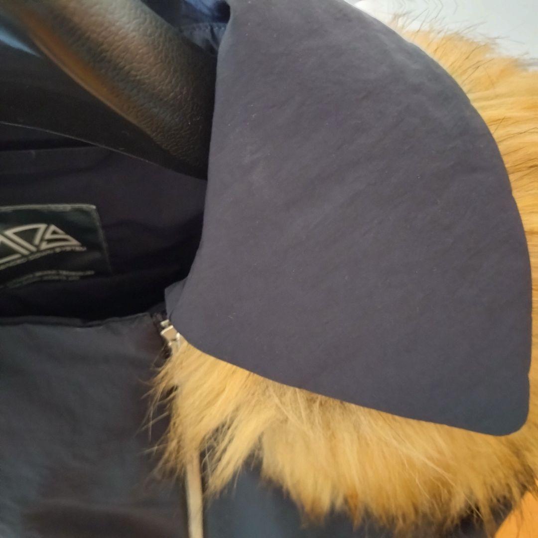 EZUMI】差がつく！オンワードコラボ ファー付きダウンコート(ネイビー