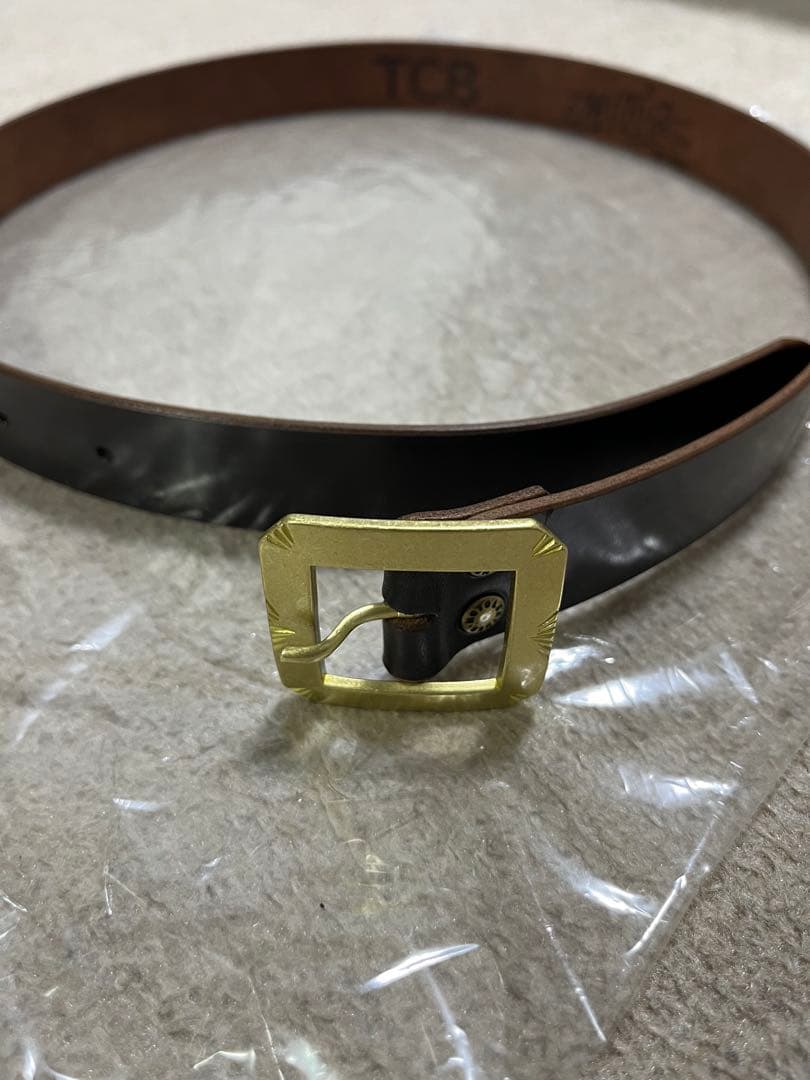TCBジーンズ MOTO&TCB Collab Leather Belt SM - メルカリ