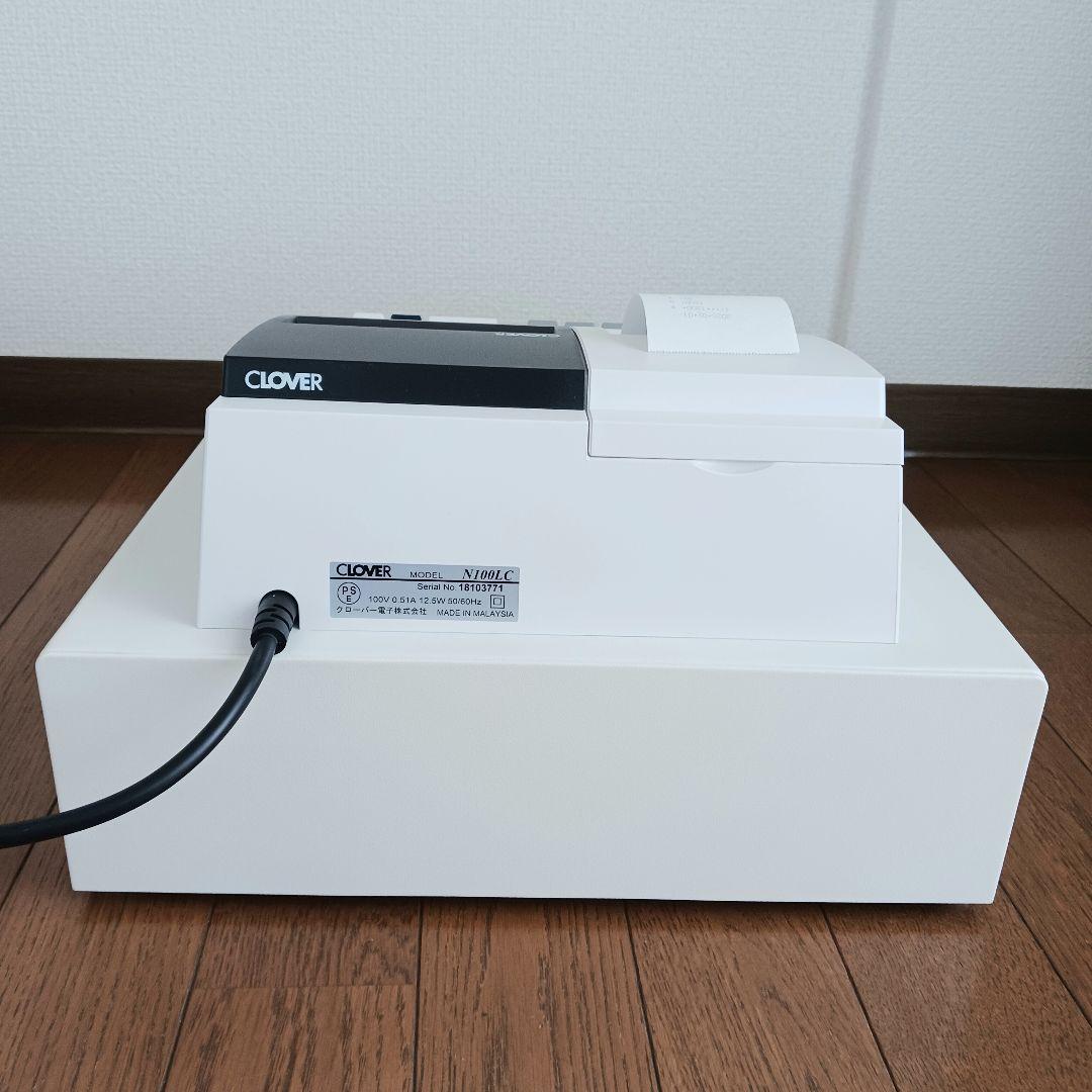 極美品】CLOVER 電子レジスター N100LC レシートロール紙19ケ付き