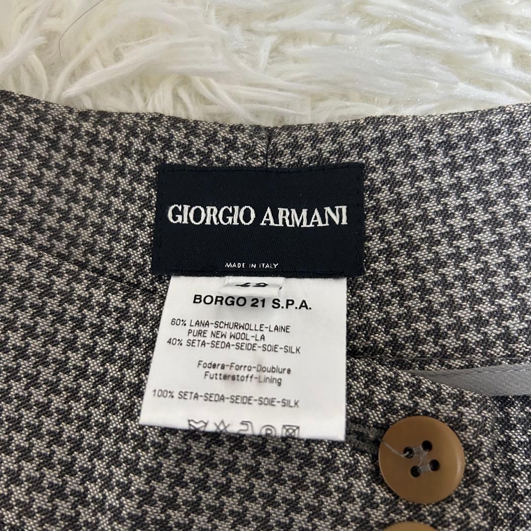 美品✨ジョルジオアルマーニ 42 LL ウールシルク ダブル セットアップ
