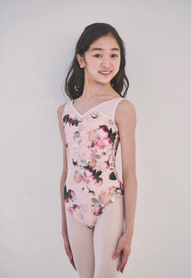 新品】stina スティナ レオタード 140〜150 ピンク花柄 - メルカリ