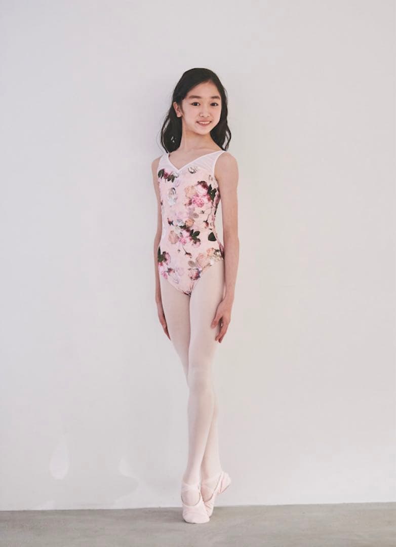 新品】stina スティナ レオタード 140〜150 ピンク花柄 - メルカリ