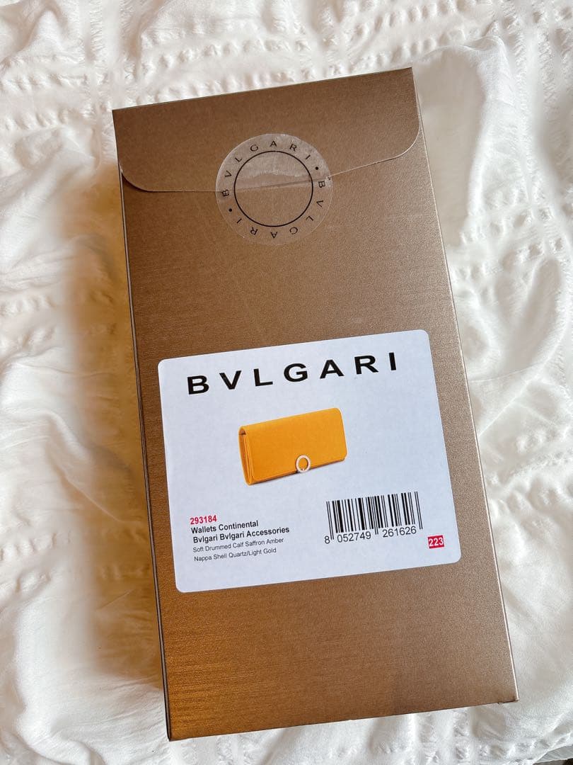 ☆新品未使用☆ BVLGARI 二つ折り長財布 SAFFRON AMBER - メルカリ
