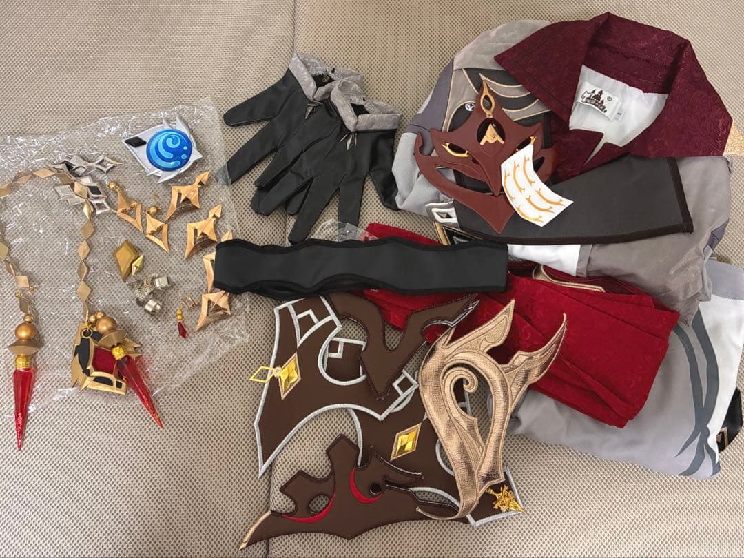 タルタリヤ コスプレ衣装 猫屋小舗 Sサイズ 猫屋小舗 原神 コスプレ タルタリヤ 邪眼 衣装セット ※ウィッグ 武器