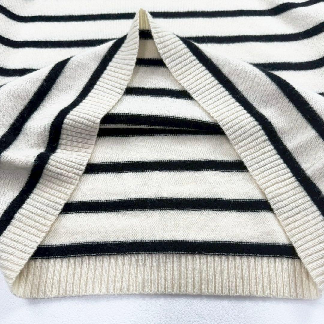 マックスマーラ ウール カシミヤ混 花柄 立体刺繍 セーター ニット ボーダー