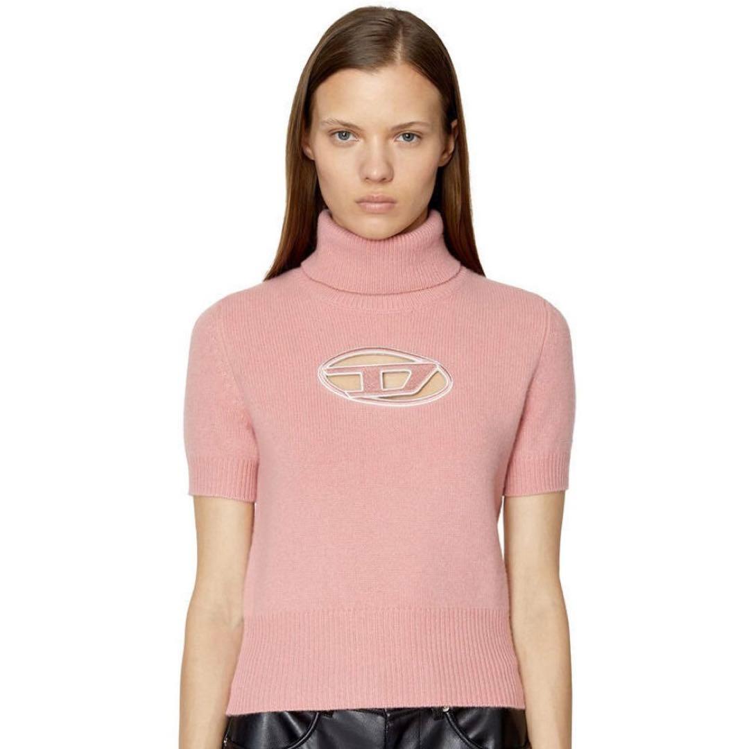 DIESEL 半袖ニット ピンク - メルカリ