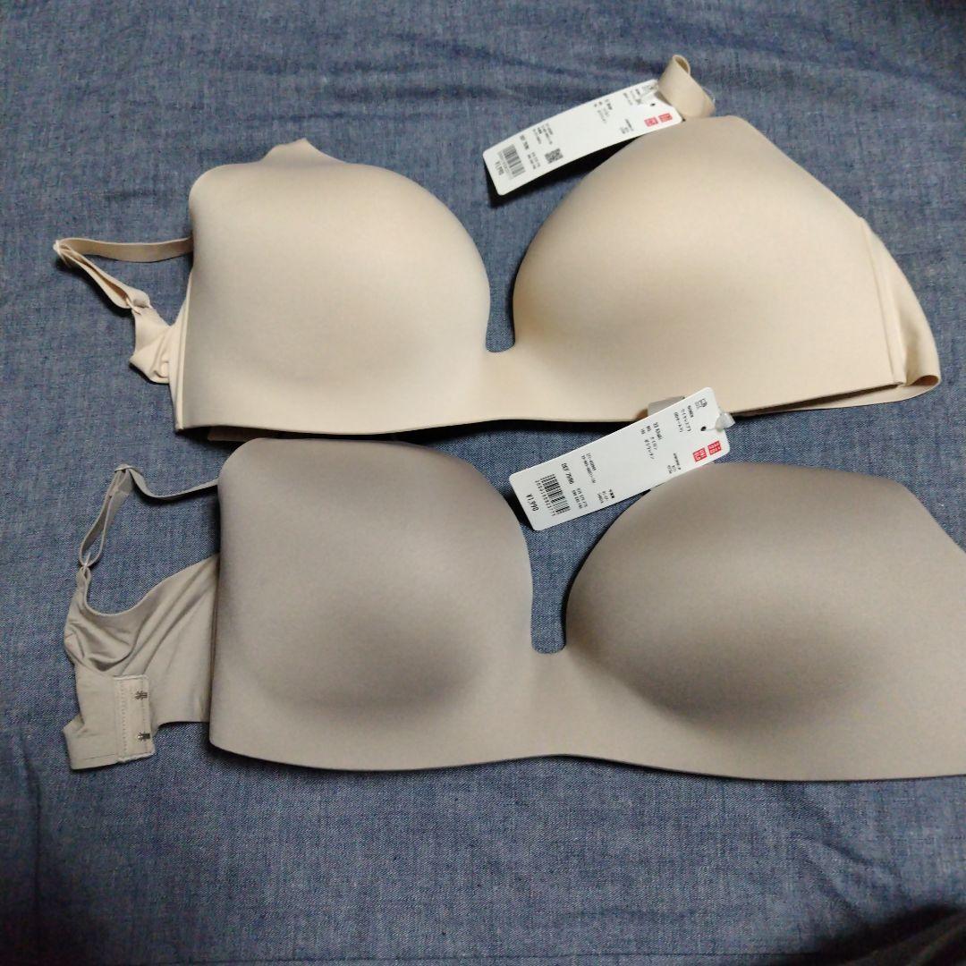 【新品】ユニクロ　ワイヤレスブラ/3Dホールド　DEF75/80 合計6枚 新品 ユニクロ ワイヤレスブラ（3Dホールド）DEF 75/80｜Yahoo!フリマ