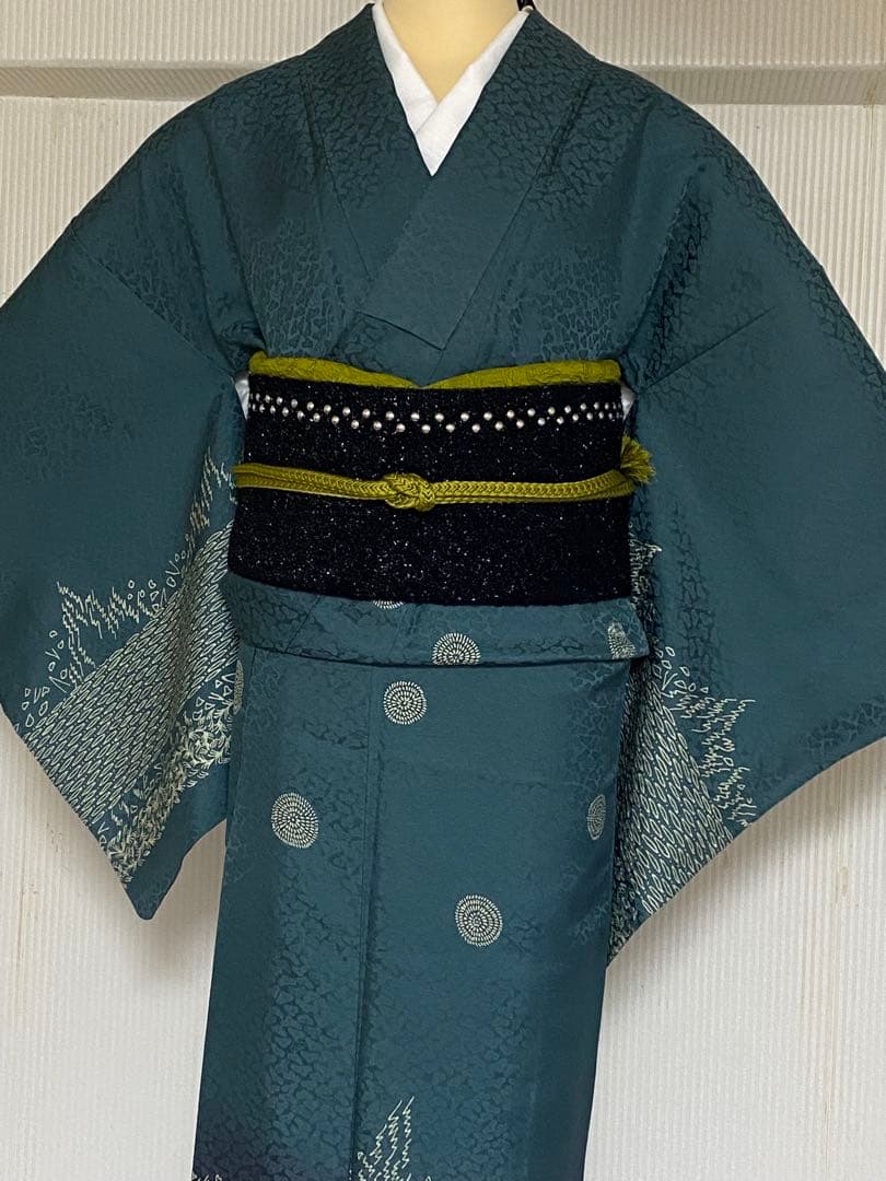 トールサイズ　付下げ　正絹　裄71 身丈174