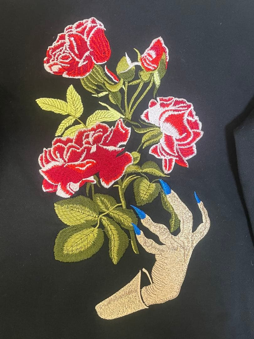 UNDERCOVER アンダーカバー 薔薇ハンド 刺繍裏起毛スウェット サイズ2